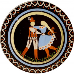 Tanier s motívom tancujúceho páru, Pozdišovská keramika, Československo
