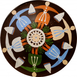 Tanier s motívom karičky a čepčekmi, Pozdišovská keramika, Československo