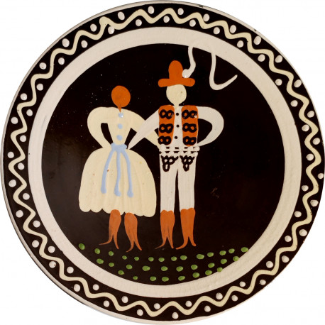 Tanier pár s bielou tanečnicou, Pozdišovská keramika, Československo
