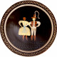 Pozdišovský tanier hlboký, šuhaj s dievčinou, keramika, Československo