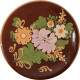 Závesný tanier, hnedá glazúra, keramika ZSSR (1)