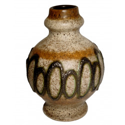 Váza, keramika, cca 1970, Fat Lava, Strehla DDR, Nemecko
