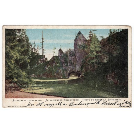 Dobšinská ľadová jaskyňa, skalná brána, 1906, pohľadnica, Rakúsko Uhorsko
