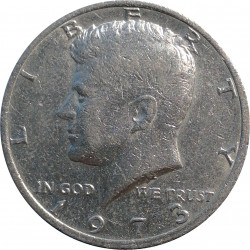 1973 half dollar, Kennedy, CuNi, USA