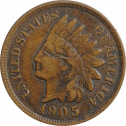 1 cent 1905 bronz, indián, USA