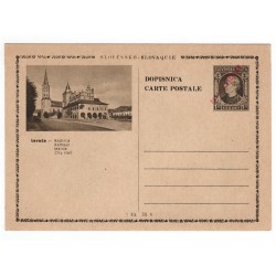 CDV 81/15 - Levoča, 1945 ručná pretlač ČESKOSLOVENSKO, Andrej Hlinka, celina, jednoduchý obrazový poštový lístok