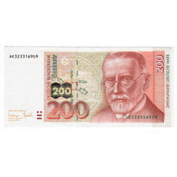 200 Deutsche Mark 1996, AKD9, Paul Ehrlich, Nemecko, VF