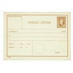 1939 CPL 2a - podací lístok na telegram, Andrej Hlinka, Slovenský štát