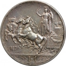 1 lira 1917 R, Vittorio Emanuele III., Taliansko