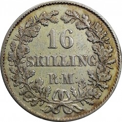 16 skilling rigsmont 1856 (c) VS, Frederik VII., Dánsko