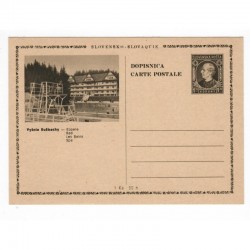 1939 CDV 4/14 - Vyšnie Ružbachy, Andrej Hlinka, celina, jednoduchý obrazový poštový lístok, Slovenský štát