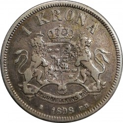 1 krona 1898 EB, Oscar II., Švédsko