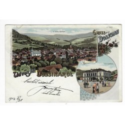 Dobšiná, Dobsiná, 1904, farebná litografia, pohľadnica, Rakúsko Uhorsko