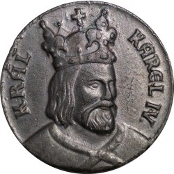 Karel IV. král český, olovená jednostranná medaila