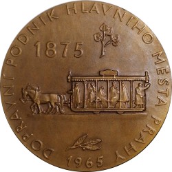 1875 - 1965 Dopravní podnik hlavního města Prahy, AE medaila, Československo