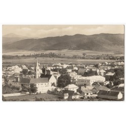 Humenné - Celkový pohľad, po roku 1945, čiernobiela pohľadnica, Československo