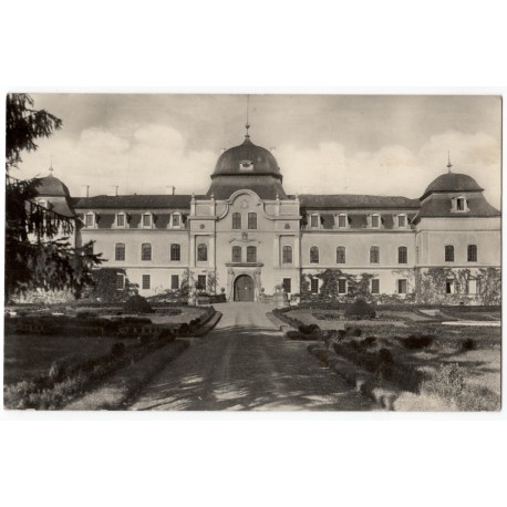 Humenné - Andrássyho kaštieľ, po roku 1945, čiernobiela pohľadnica, Československo