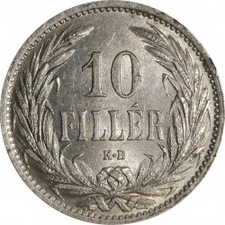 10 Fillér, 1908, K.B., František Jozef I., Rakúsko - Uhorsko