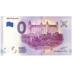 0 euro souvenir, Bratislavský hrad - Bratislavký hrad, chybotlač, Slovensko, EEAB002285