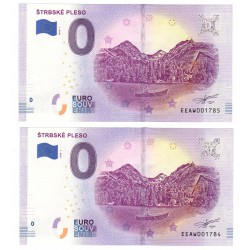 0 euro souvenir, Štrbské pleso, postupka, Slovensko, EEAW001784 / EEAW001785