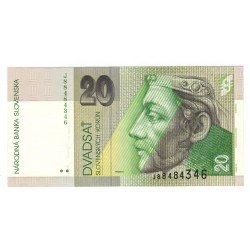20 Sk 2001 J, bankovka, Slovenská republika, UNC
