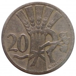 20 halier 1922, O. Španiel, Československo (1918 - 1939)