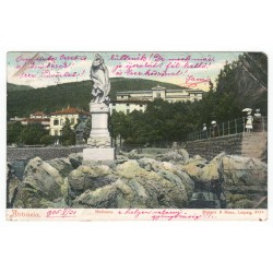 1905 Abbazia - Madonna, október, farebná pohľadnica, Rakúsko Uhorsko