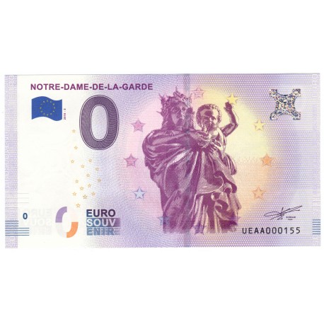 0 euro souvenir 2018 - 5, NOTRE-DAME-DE-LA-GARDE, Francúzsko, UEAA000155