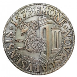 1573 / 1971 Mone nova scafvsensis, novorazba, obecný kov, Švajčiarsko