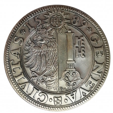 1589 Geneva civitas, novorazba, obecný kov, Švajčiarsko