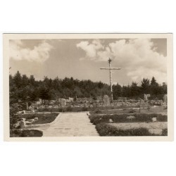 1949 Dukelský priesmyk - cintorín, Krajná Poľana - AUTOPOŠTA, čiernobiela pohľadnica, Československo