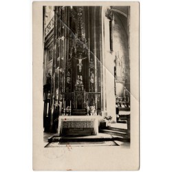 1939 Kassa / Košice, oltár Dómu Svätej Alžbety, čiernobiela fotopohľadnica, Maďarsko