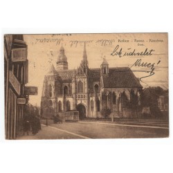 1921 Košice, Kassa, Kaschau Dom, čiernobiela pohľadnica, Československo