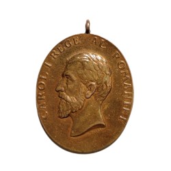 Carol I., 40. výročie vlády 1866 - 1906, P. Telge, bronzová medaila, Rumunsko