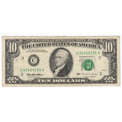 10 dollars 1995 B, 3C - Philadelphia, Alexander Hamilton, USA, VG