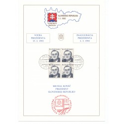 NL 4 - Prezident SR: Michal Kováč, 2. 3. 1993, PP + denná pečiatka, Slovenská republika