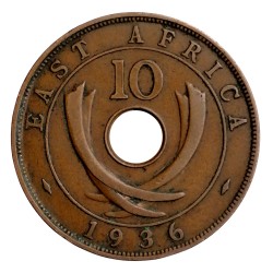 10 cents 1936, Edward VIII., East Africa