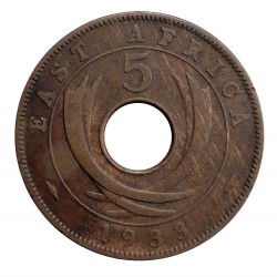 5 cents 1933, George V., East Africa