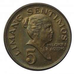 1970 - 5 sentimos, Melchora Aquino, Filipíny, Philippines