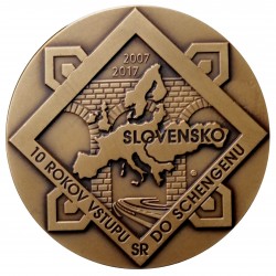 2017 - 10. rokov vstupu SR do Schengenu, MK, AE medaila, Slovenská republika