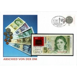 2002 - Abschied von der DM, 5 mark 1991, numisbrief, Nemecko, UNC