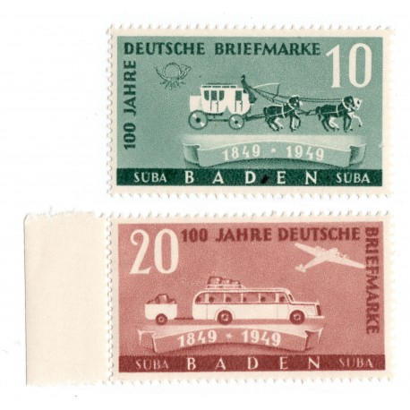 54-55 I. - Baden, 1949, Alliierte Besetzung (Franzӧsische Zone), **, Nemecko