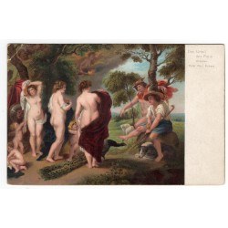 1906 Das Urteil des Paris, Peter Paul Rubens, Dresden, Budapešť, pohľadnica, Nemecko