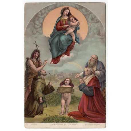 1907 Madonna di Foligno, Raffaello Sanzio, Roma, pohľadnica, Nemecko