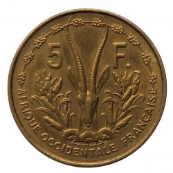 5 francs, 1956, colonial coinage, French West Africa