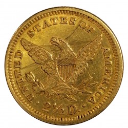 2 1/2 D. - 1861 QUARTER EAGLE, zlato, USA