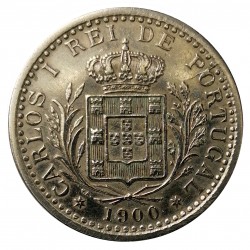 100 reis 1900, Carlos I., chyborazba, Portugal
