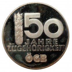50 Jahre Zugehörigkeit ÖGB, AR medaila, PROOF, Viedeň, Rakúsko