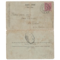 K 35 - 5 Kr rosa (Deutsch-Böhm.), Kartenbriefe, 1898 / 1899, zálepka, ʘ, Rakúsko Uhorsko