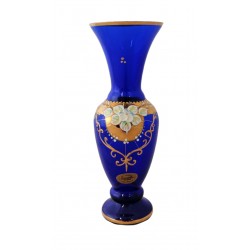 Váza z modrého skla, Slovakia Glass, Ded, Košice